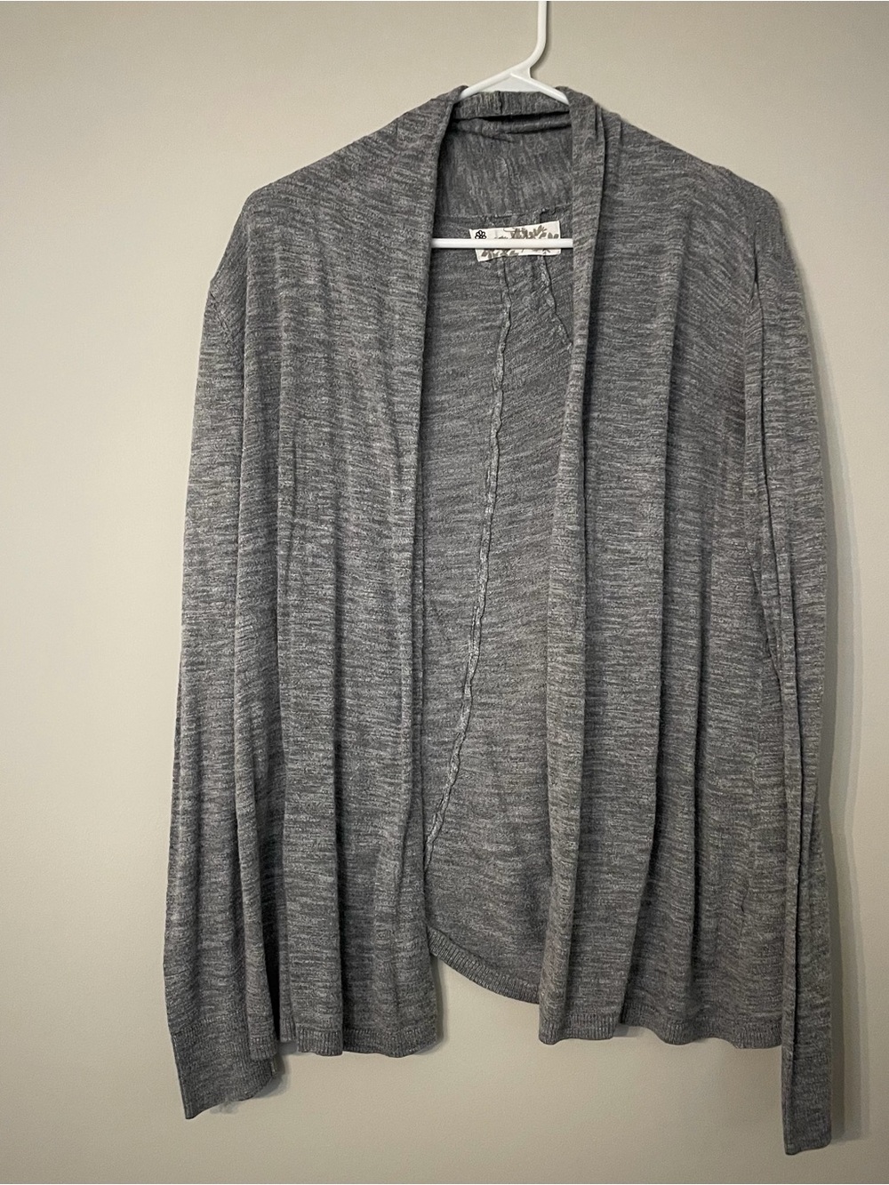 Anthropologie Heather Gray Open-Front Women's Cardigan Medium